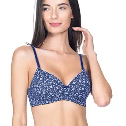 Amante Blue Non Wired Padded T-Shirt Bra-image-37