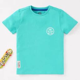 Ed-a-Mamma Kids Blue Solid T-Shirt-picture-22