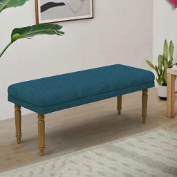 Chumbak Nawaab Mediterranian Solid Blue Sheesham Wood Bench-image-60