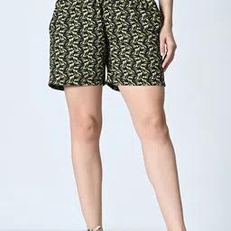 BAESD Women Printed High-Rise Shorts-image-60