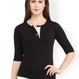 MINOS Women Round Neck Regular Sleeves Cotton Top-image-14