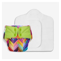 SuperBottoms Freesize UNO Reusable Cloth Diaper & 1 Dry Feel Magic Dry Pads Set Multicolor (Design May Vary)-picture-13