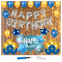 Shopperskart Happy Birthday Foil Balloon Decoration Kit Multicolour - Pack of 74-image-56