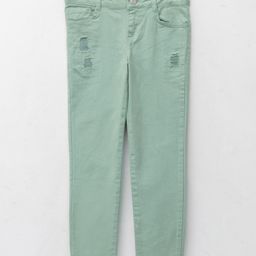 LC Waikiki Mild Distressed Cotton Elastane Gabardine Trousers - Green-image-46