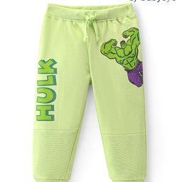 Babyoye Marvel Cotton Knit Full Length Lounge Pant with Hulk Print - Green-image-126