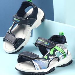Cute Walk by Babyhug Slip On Sandals with Velcro Closure - Blue-image-29