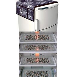 Dakshya Industries Fridge Top Cover and Fridge Mat Combo Set of 5-picture-11