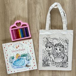 Little Canvas DIY Colouring Little Princess and Unicorn Tote Bag-17