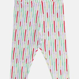 MINI KLUB Cotton Striped Leggings - White-image-21