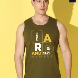 WOOSTRO Pack Of 2 Printed Super Combed Cotton Gym Vests VWS26(HARD OLIVE)(ALONE NAVY)-image-56