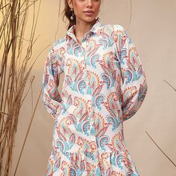 STREET 9 Paisley Printed Shirt Mini Dress-picture-16