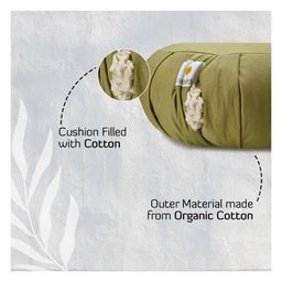 Sarveda Round Zafu Meditation and Yoga Cushion - Grey image 3