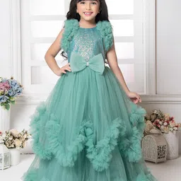 Tiny Kingdom Net Fit & Flare Maxi Dress image 1