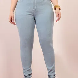 Miss Chase A+ Women Skinny Fit High-Rise Highly Distressed Heavy Fade Stretchable Jeans-image-7