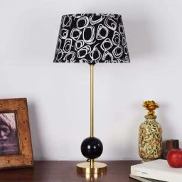 Kapoor E Illuminations Black Maris Marble Table Lamp - Set of 1-image-8