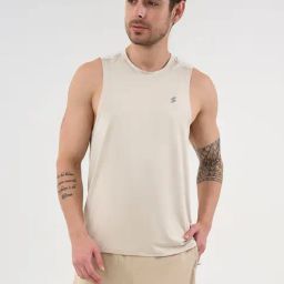 Dcyphr Beige Regular Fit Tank Tee-picture-22