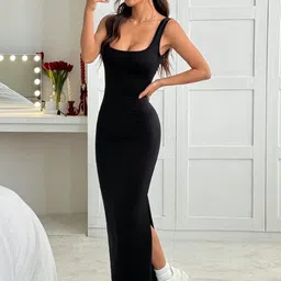 LERIYA FASHION Women Black BLENDED Dresses-picture-25