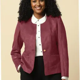 Allen Solly Maroon Polyester Regular Fit Jackets-picture-14