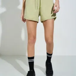 Ajile By Pantaloons Green Cotton Comfort Fit Shorts-image-87