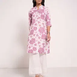 Rangmanch by Pantaloons Purple Printed Kurtas-image-70