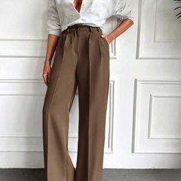 BROADSTAR Women Smart High-Rise Easy Wash Pleated Trousers-picture-4
