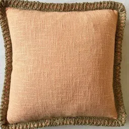 EXPORT HOUSE Pink & Brown Set of 2 Square Cushion Covers image 3
