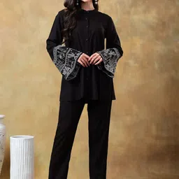 ANGITA Embroidered Top With Trousers Co-Ords-9