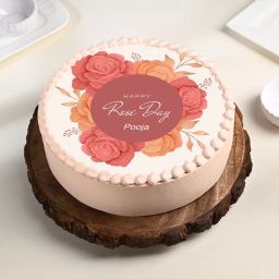 Elegant Rose Day Bliss Photo Cake-image-79