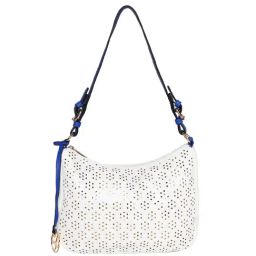 Sugarush Ostrvo White Perforated Medium Handbag-image-33