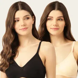 Lady Lyka Multicolor Non Wired Non Padded T-Shirt Bra (Pack Of 2)-image-46