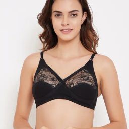 Clovia Black Non Wired Non Padded Full Coverage Bra-image-67