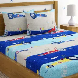 HOSTA HOMES  Multicolor Polycotton Bedsheet Set-image-49
