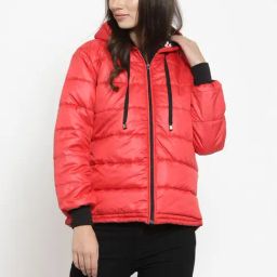 Belle Fille Red Quilted Jacket-image-15
