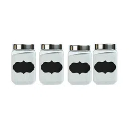 Femora Octo Transparent Glass Storage Jars (1550 ml) - Set of 4-5