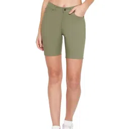 Hypernation Olive High Rise Shorts-picture-25