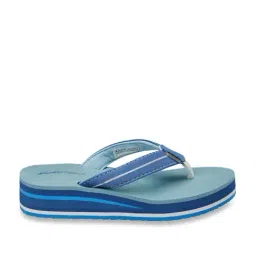 Duke Women's Blue Wedge Flip Flops-picture-20