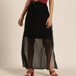 Qurvii Black Maxi Skirt-picture-17