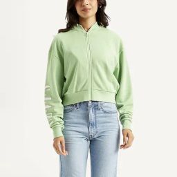 Levi's Light Green Cotton Regular Fit Logo Printed Sweatshirt-image-34