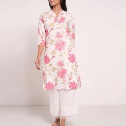Rangmanch by Pantaloons White Printed Kurtas-image-86