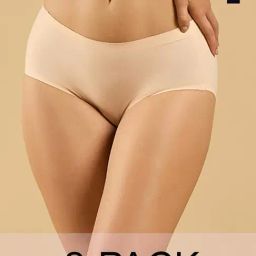 Soie Multi Color Solid Nylon Seamless Mid Waist Full Coverage Brief with No Visible Panty Line-image-38