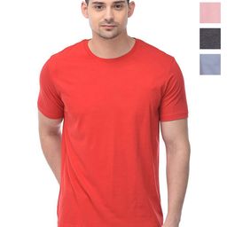 COLOR CAPITAL Unisex Pack Of 4 Solid Round Neck Cotton T-shirts-image-95