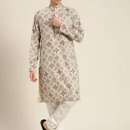 SOJANYA Ethnic Motifs Printed Regular Kurta with Churidar-45