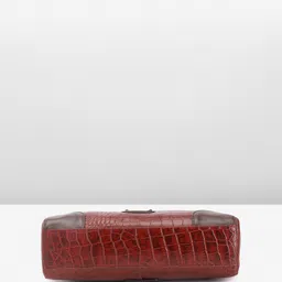 Hidesign Crocodile Textured Leather Structured Shoulder Bag image 4