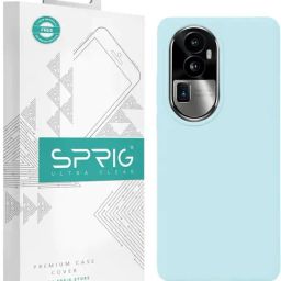 Sprig Liquid Silicone Back Cover for Oppo Reno10 Pro+ 5G (Blue)-image-72