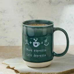 Fabindia Shloka Green Ceramic Glazed Mug (330 ML)-image-26