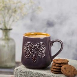 Fabindia Rashi Purple Ceramic Aries Coffee Mug (330 ML)-42
