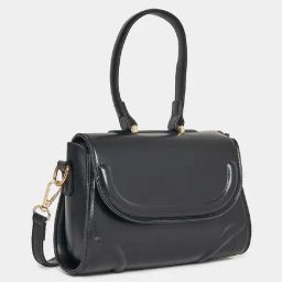 Styli Black Solid Handbag-8