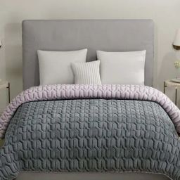 Urban Space Grey & Rose Microfibre Single Bed Comforter-15