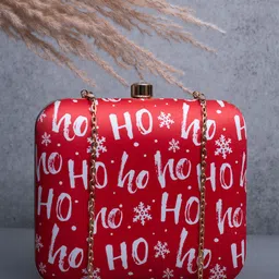 ARTKLIM Christmas hohoho Printed Box Clutch-picture-0