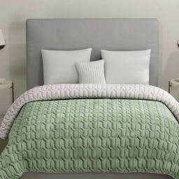 Urban Space Sage Green & Blush Microfibre Single Bed Comforter-10